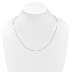 14K White Gold Adjustable 1.15mm D/C Open Franco Chain