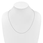 14K White Gold Adjustable 1.15mm D/C Open Franco Chain