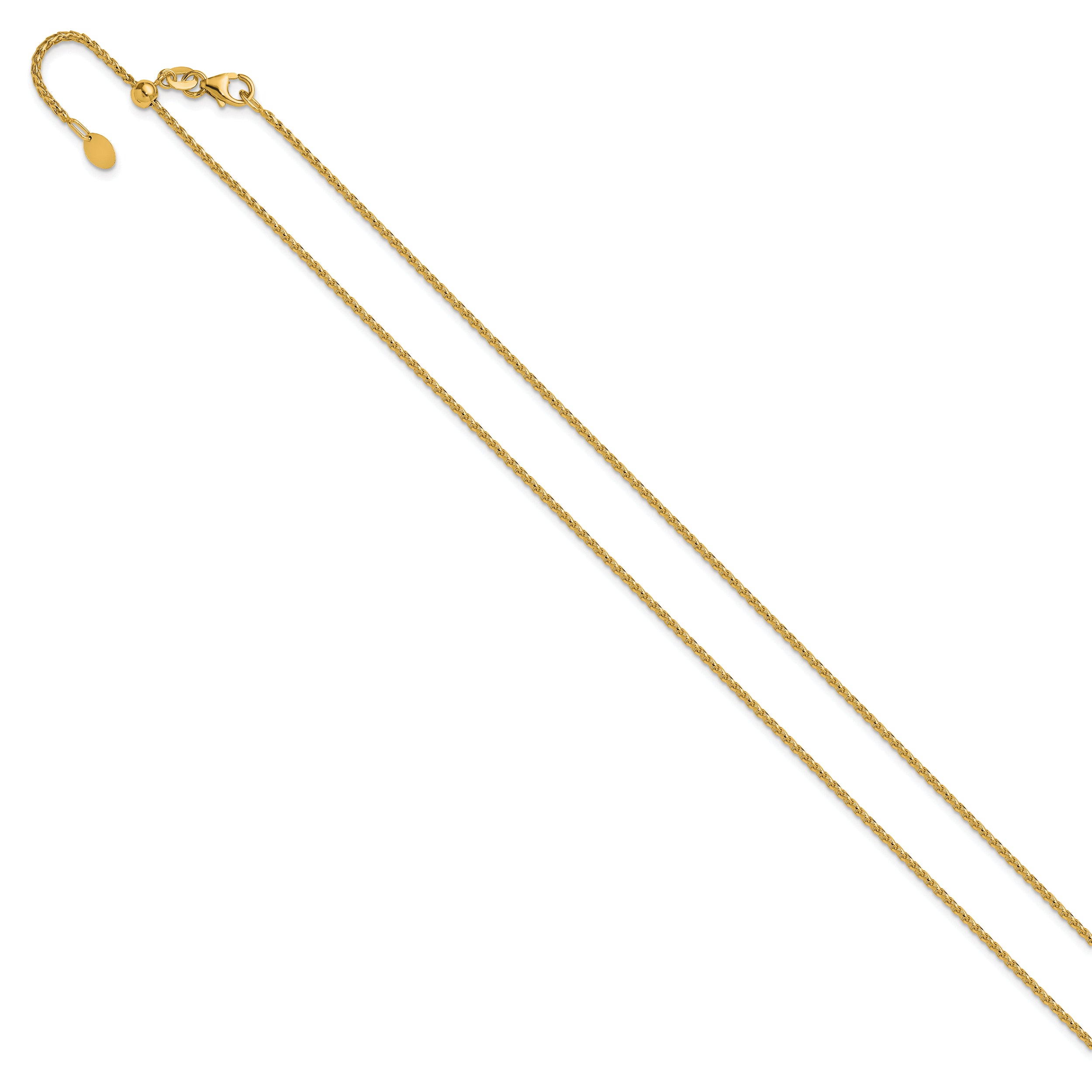 14K Adjustable 1.4mm D/C Open Franco Chain