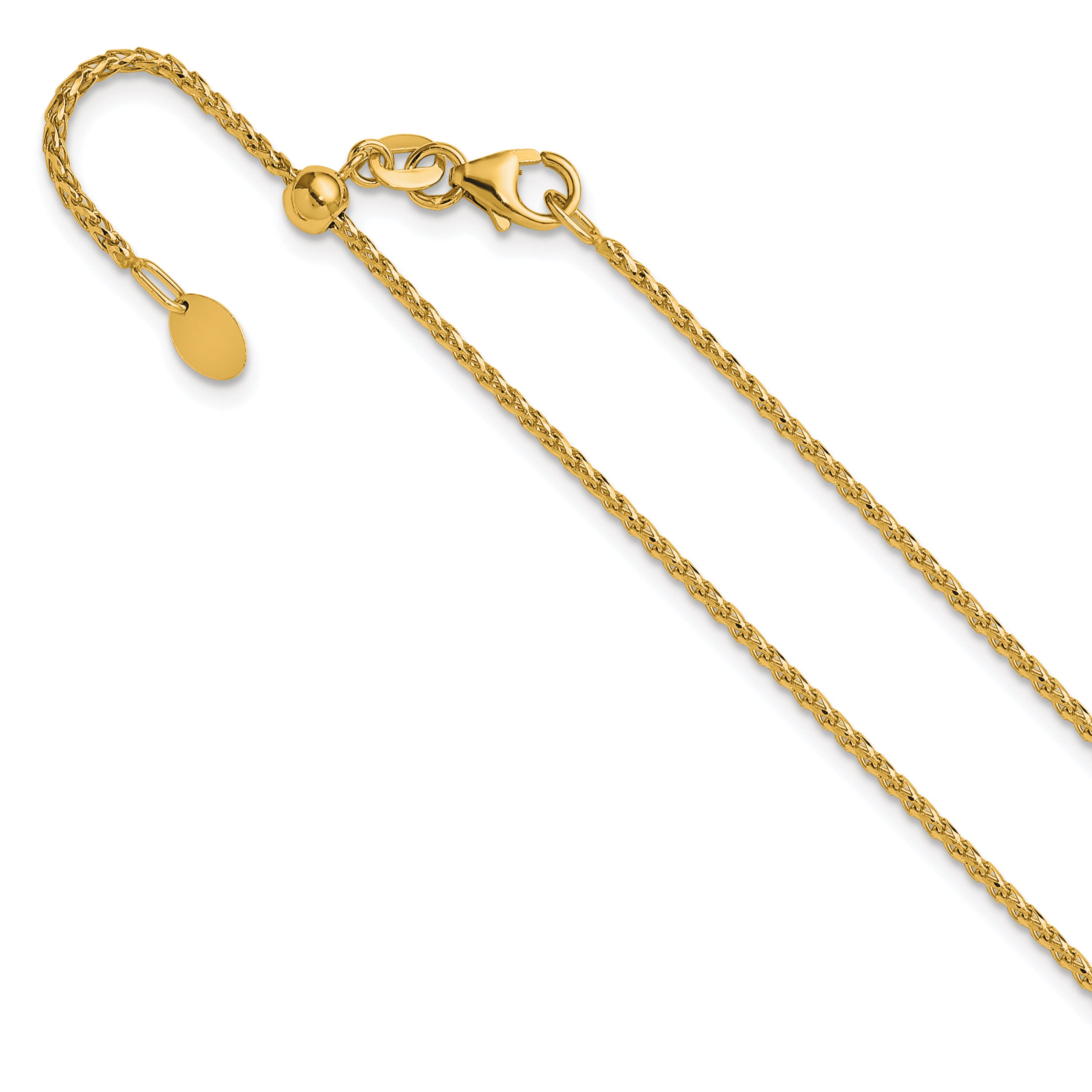 14K Adjustable 1.4mm D/C Open Franco Chain