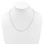 14K White Gold Adjustable 1.4mm D/C Open Franco Chain