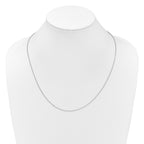14K White Gold Adjustable 1.4mm D/C Open Franco Chain