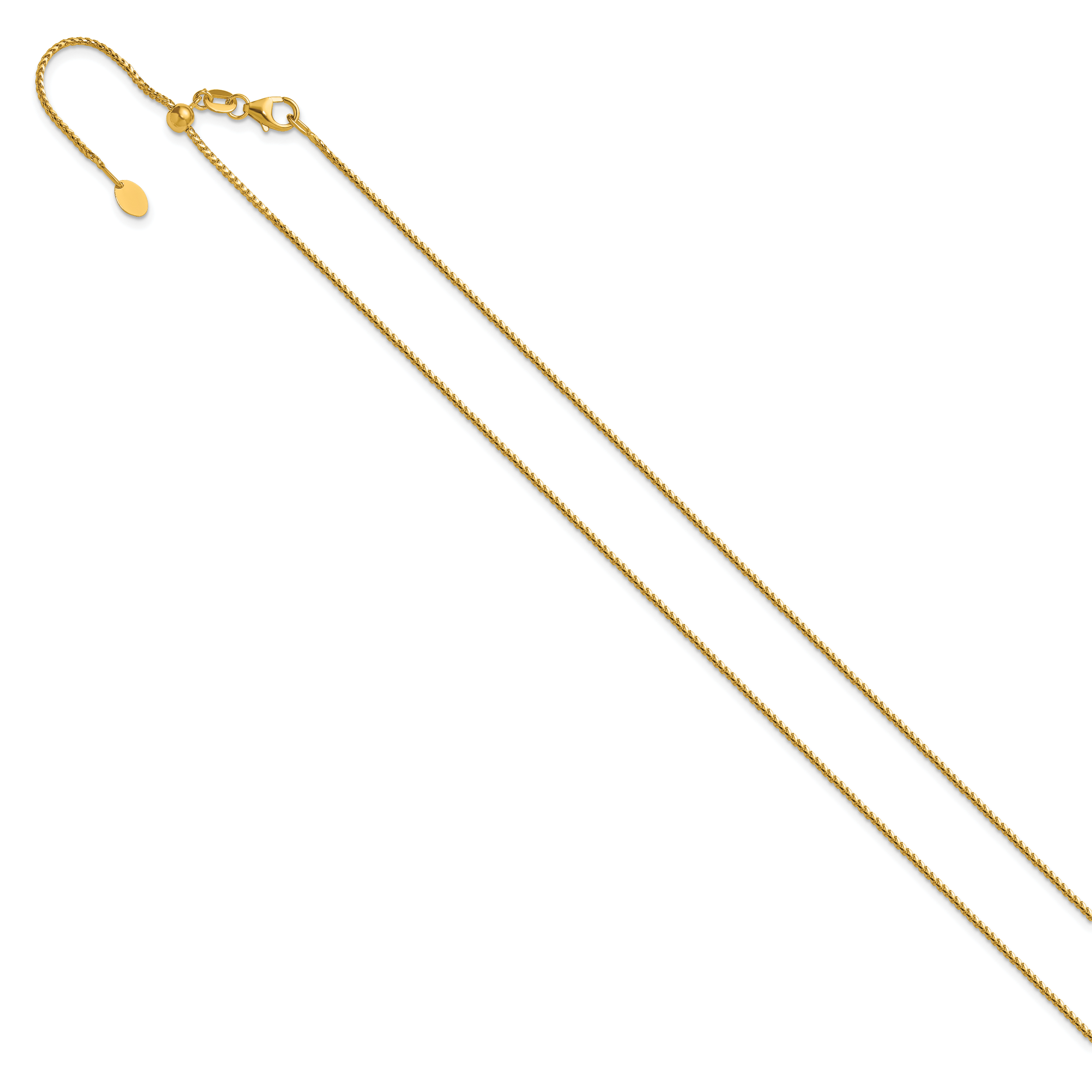 14K Adjustable 1.1mm Franco Chain Secondary image