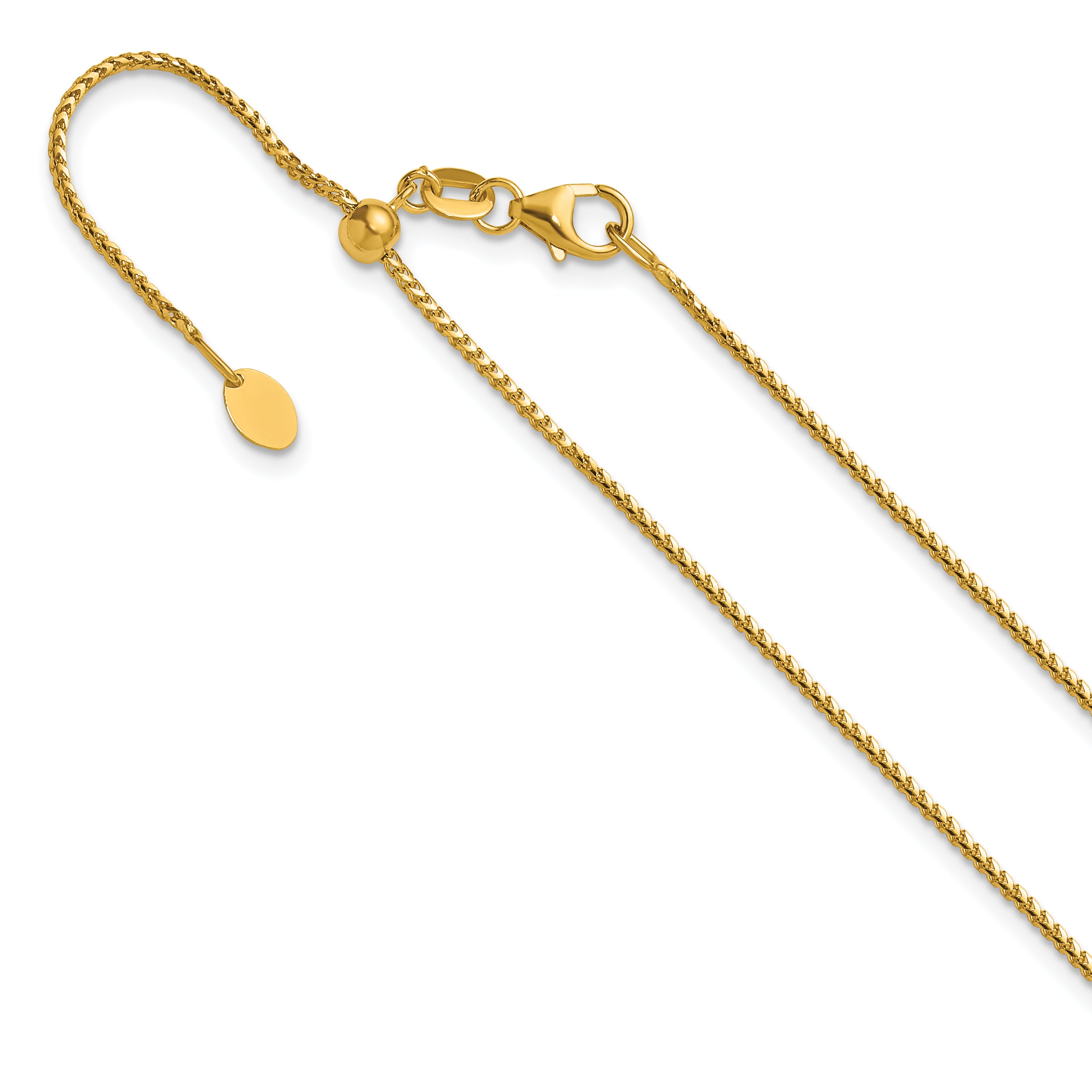 14K Adjustable 1.1mm Franco Chain Main image