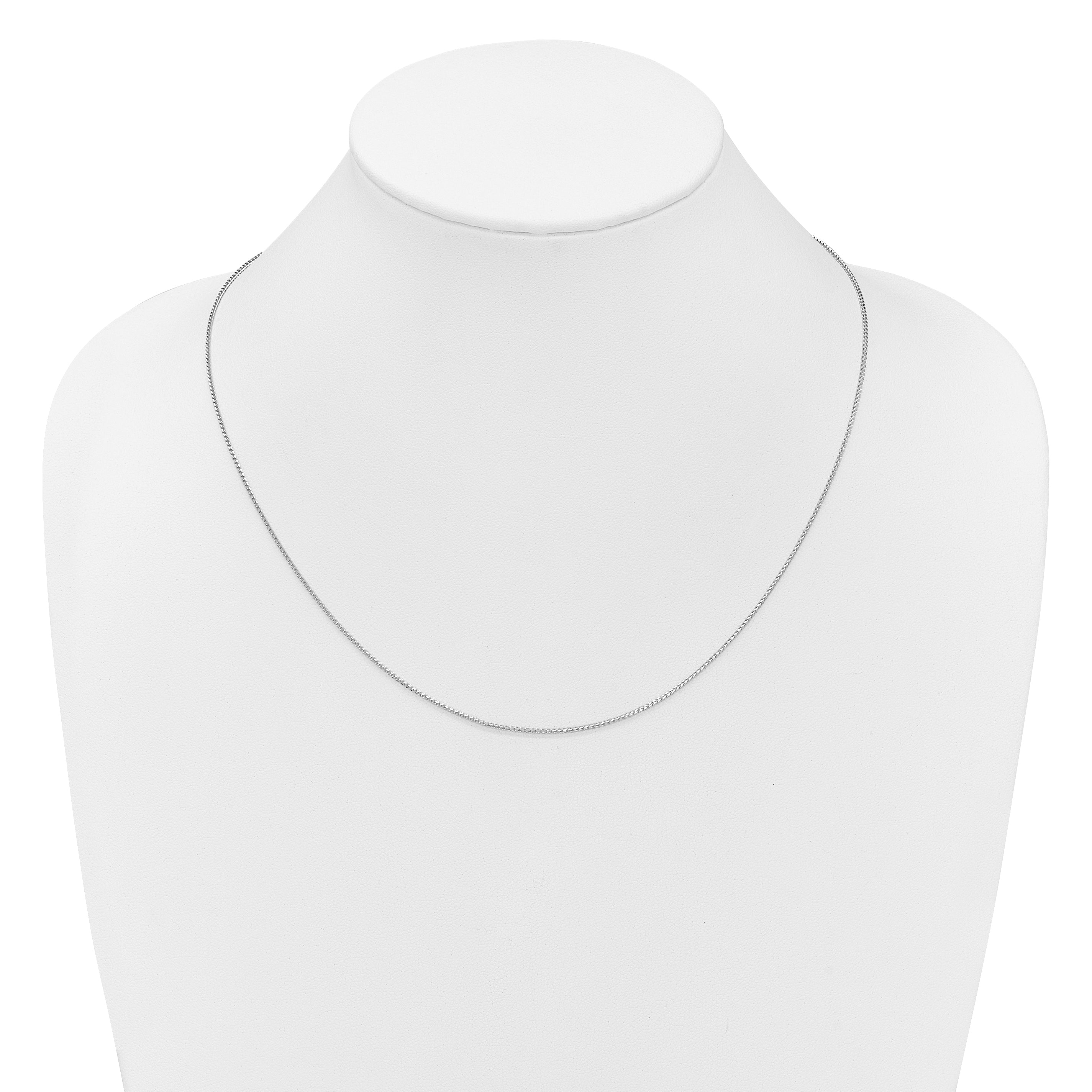 14K White Gold Adjustable 1.1mm Franco Chain