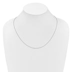 14K White Gold Adjustable 1.1mm Franco Chain