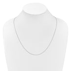 14K White Gold Adjustable 1.1mm Franco Chain