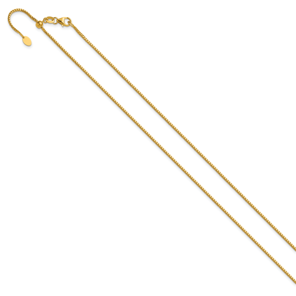 14K Adjustable 1.25mm Franco Chain