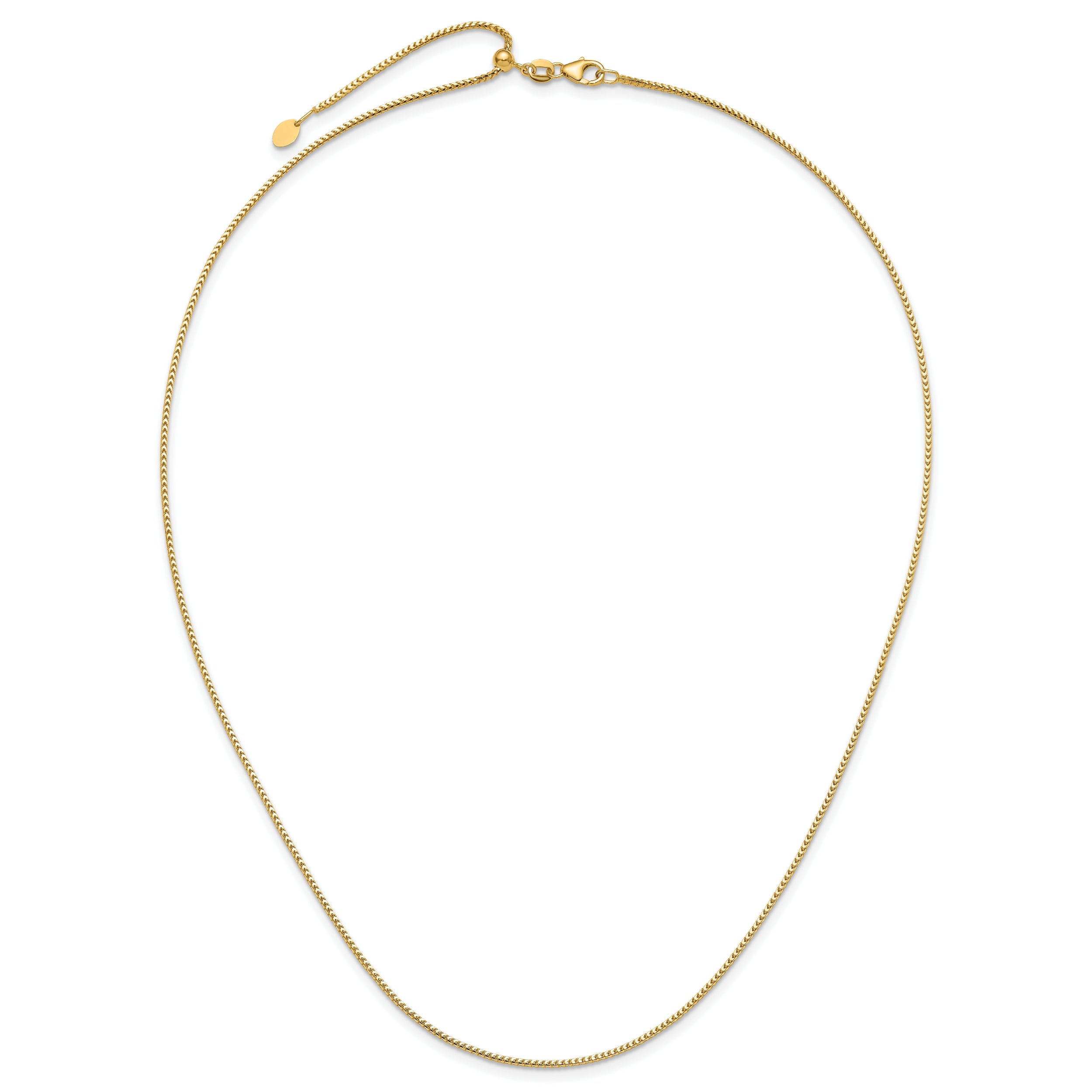 14K Adjustable 1.25mm Franco Chain