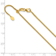 14K Adjustable 1.25mm Franco Chain