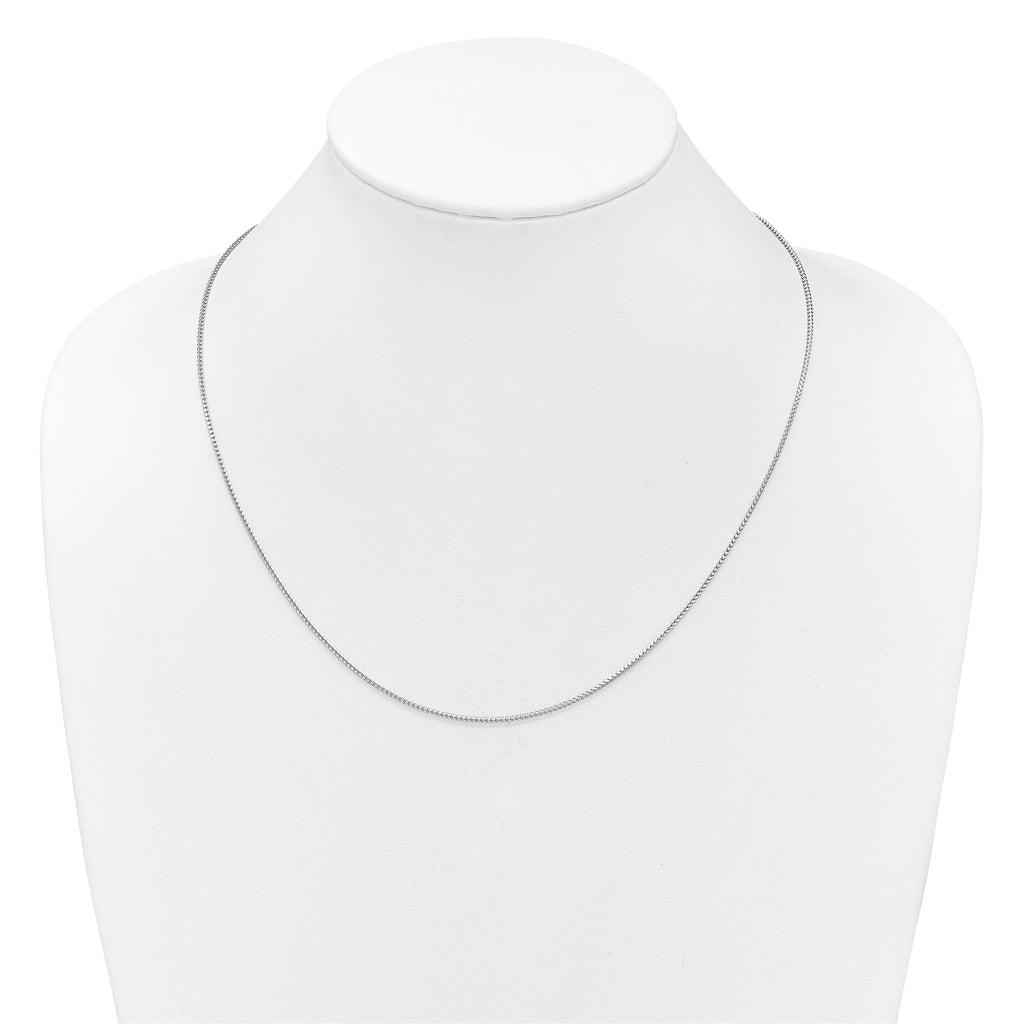 14K White Gold Adjustable 1.25mm Franco Chain