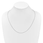 14K White Gold Adjustable 1.25mm Franco Chain