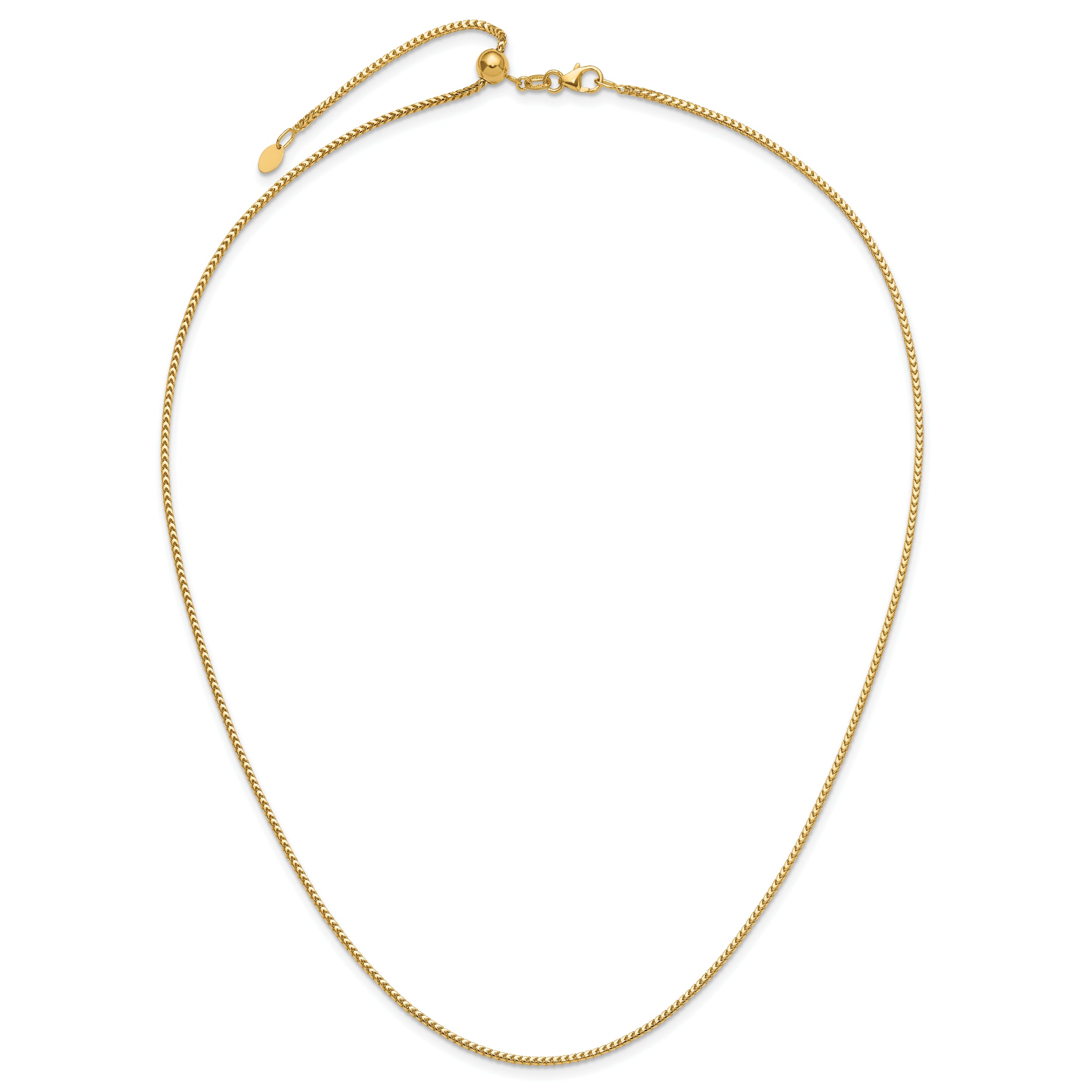 14K Adjustable 1.5mm Franco Chain