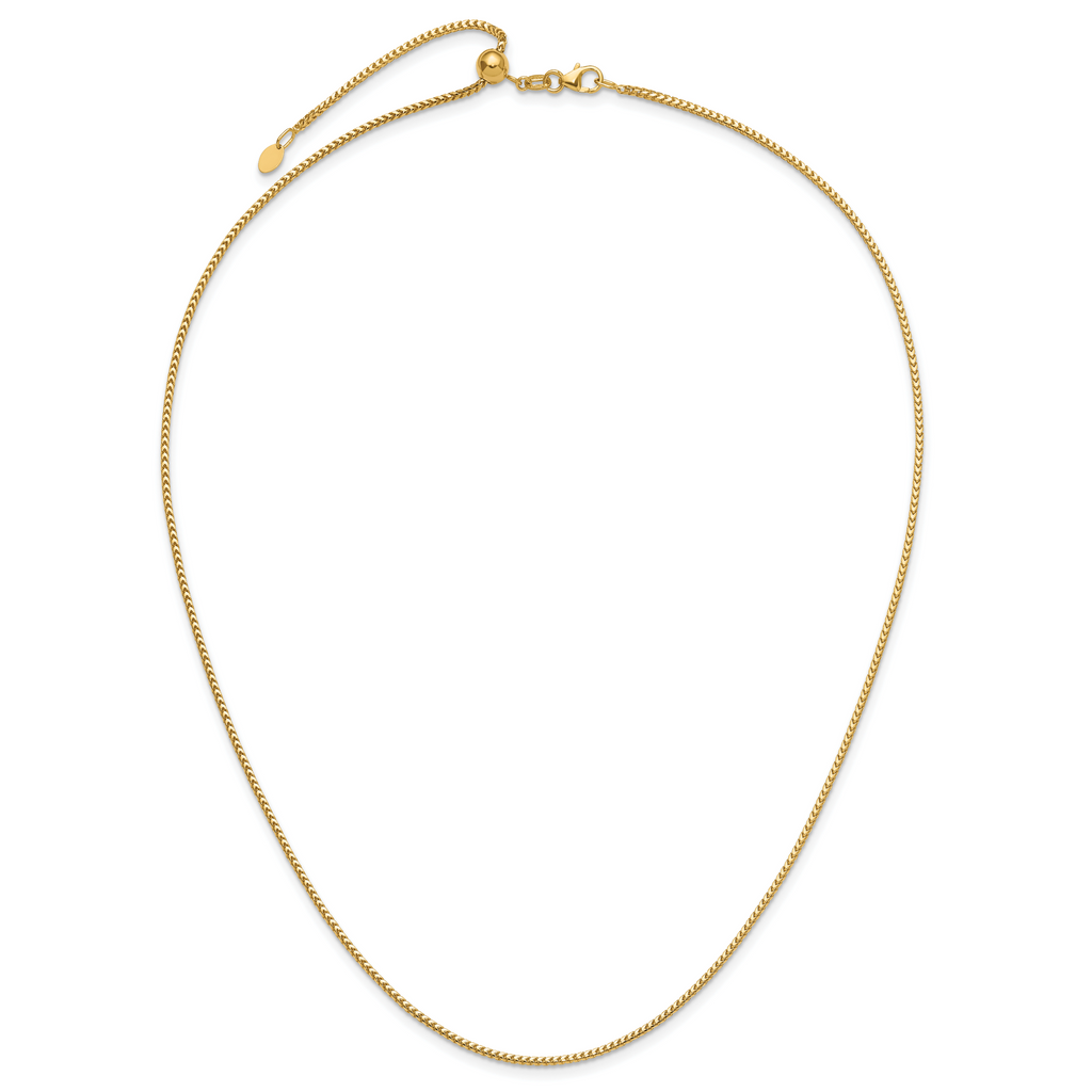 14K Adjustable 1.5mm Franco Chain