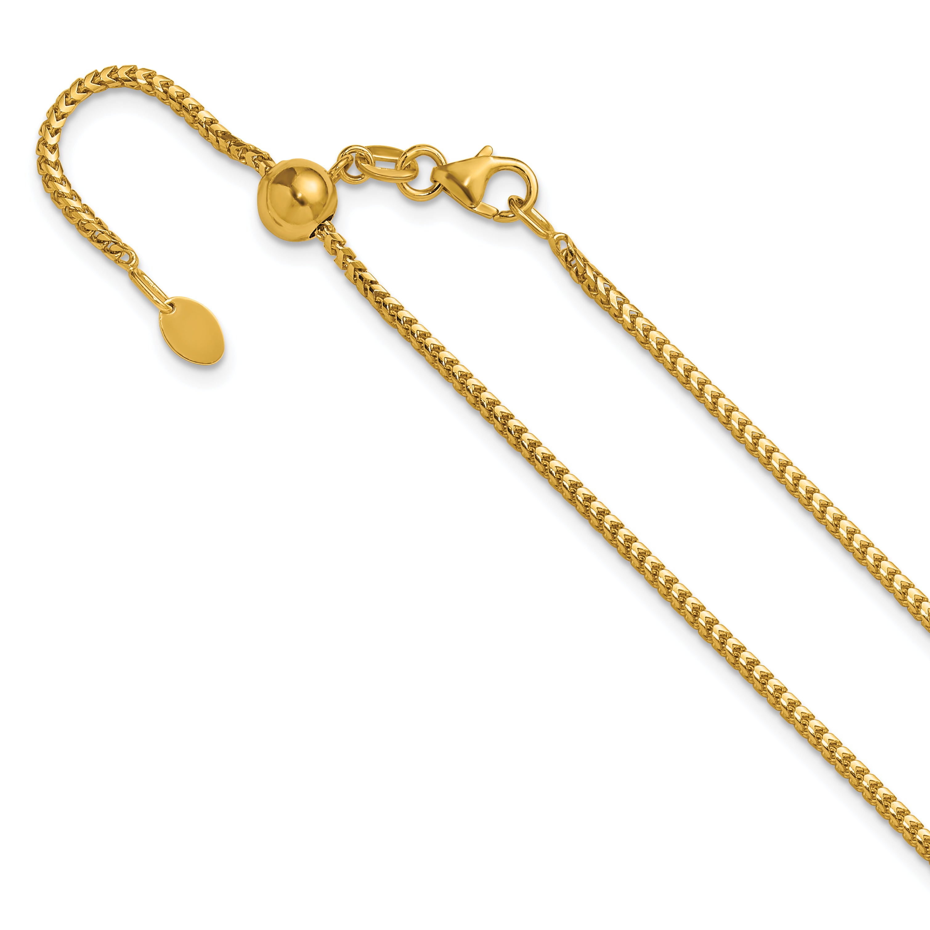 14K Adjustable 1.5mm Franco Chain Main image