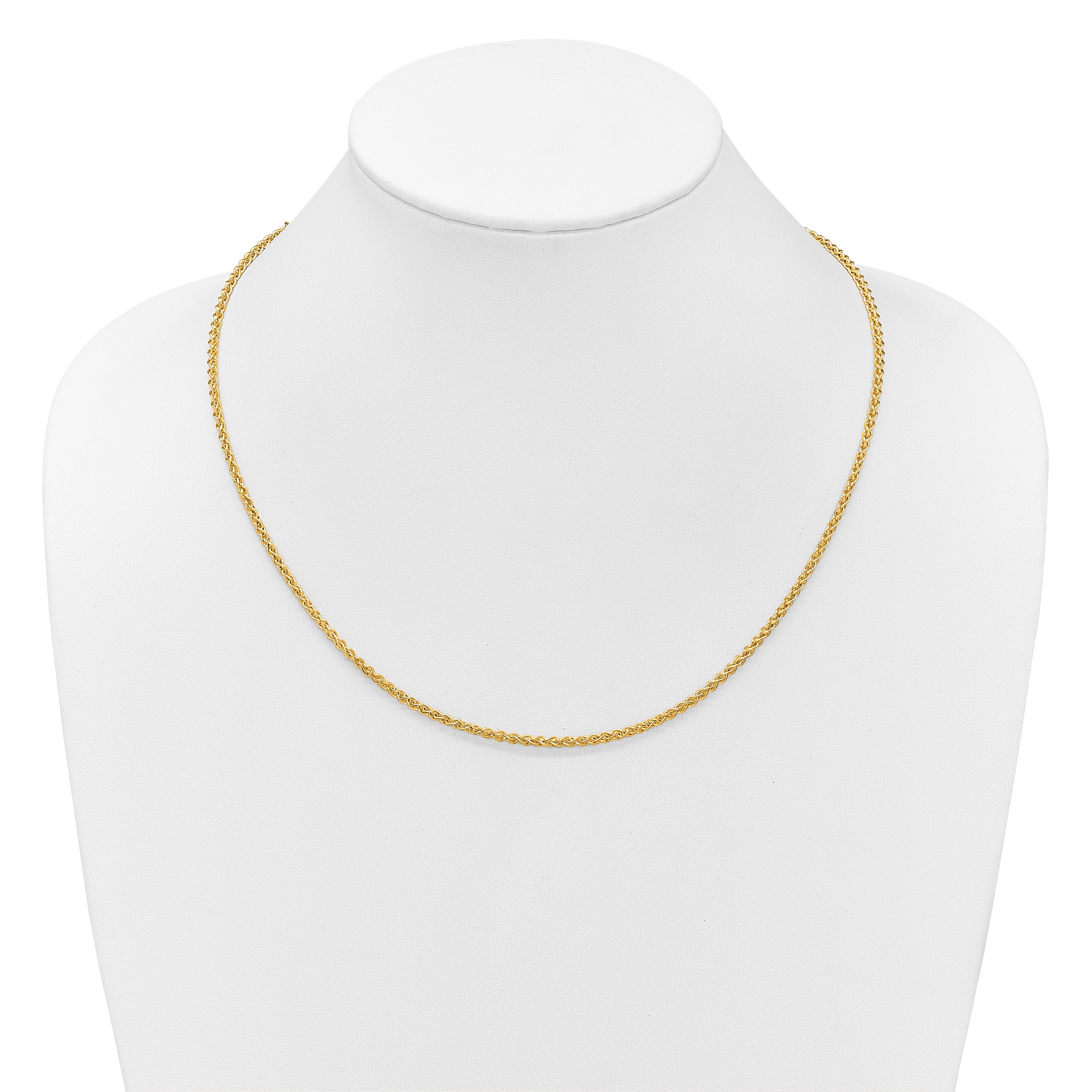 14K Adjustable 2.5mm Semi-solid Spiga Chain