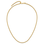 14K Adjustable 2.5mm Semi-solid Spiga Chain