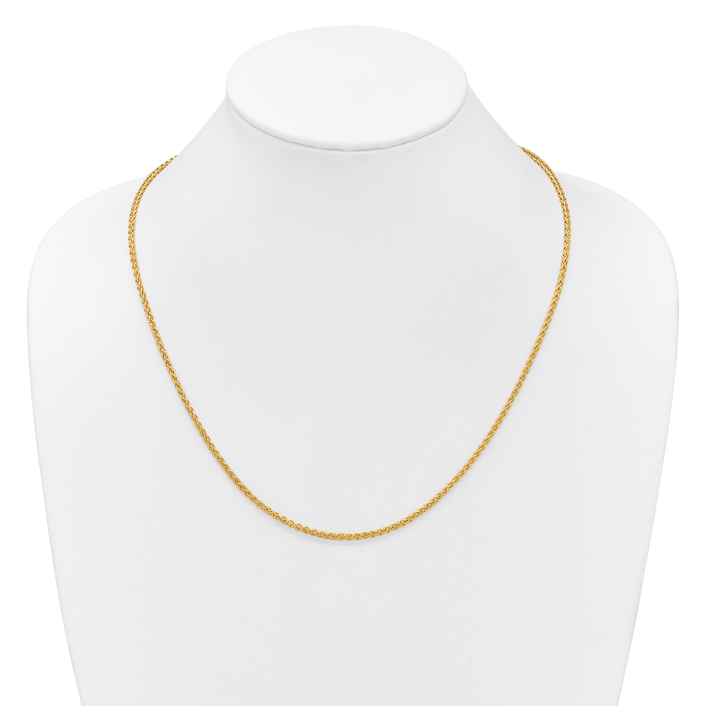 14K Adjustable 2.5mm Semi-solid Spiga Chain