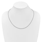14K White Gold Adjustable 2.5mm Semi-solid Spiga Chain