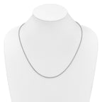 14K White Gold Adjustable 2.5mm Semi-solid Spiga Chain