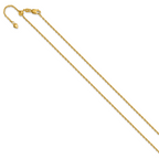 14 Karat Adjustable 1.65mm Semi-Solid D/C Cable Chain - View 2