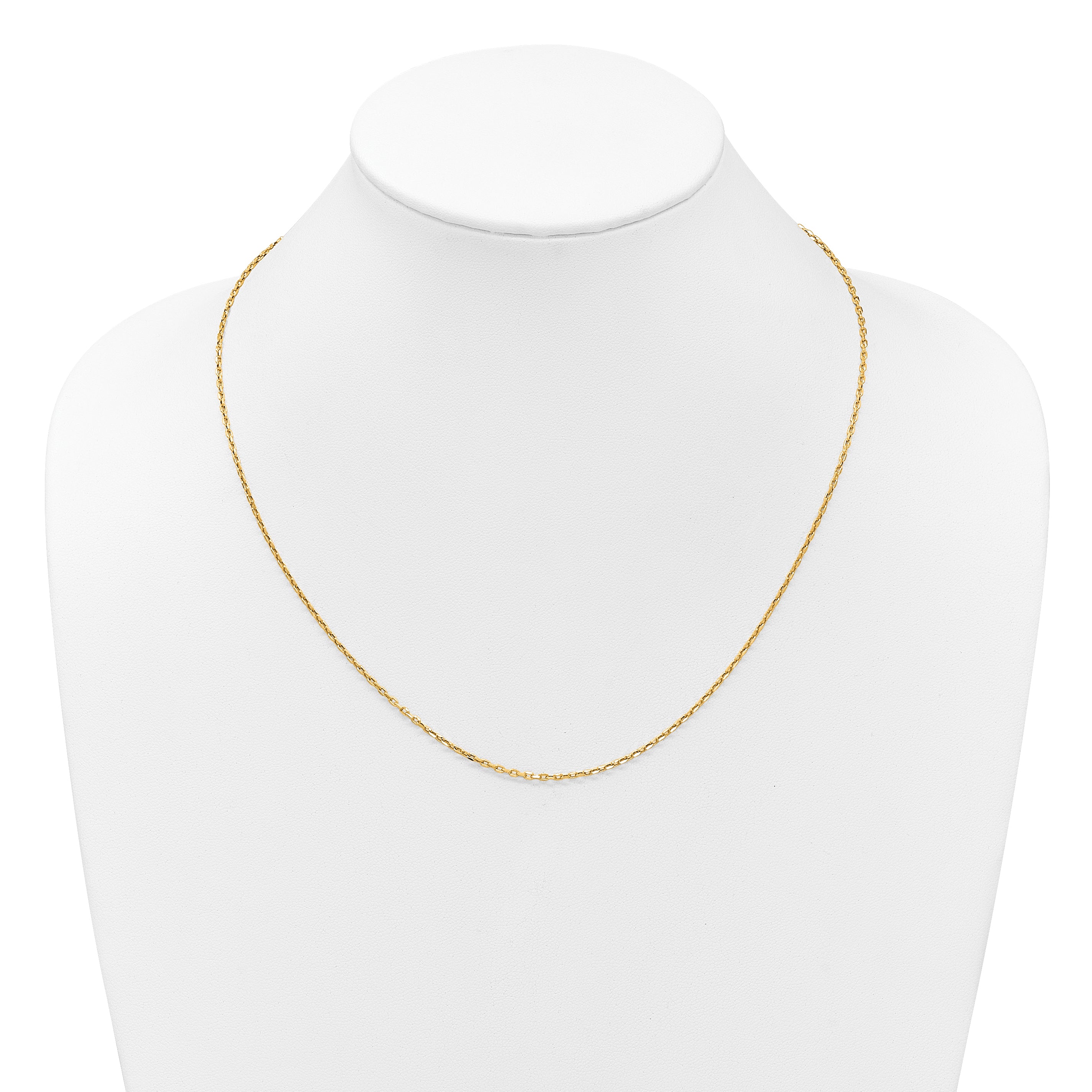 14 Karat Adjustable 1.65mm Semi-Solid D/C Cable Chain - View 4