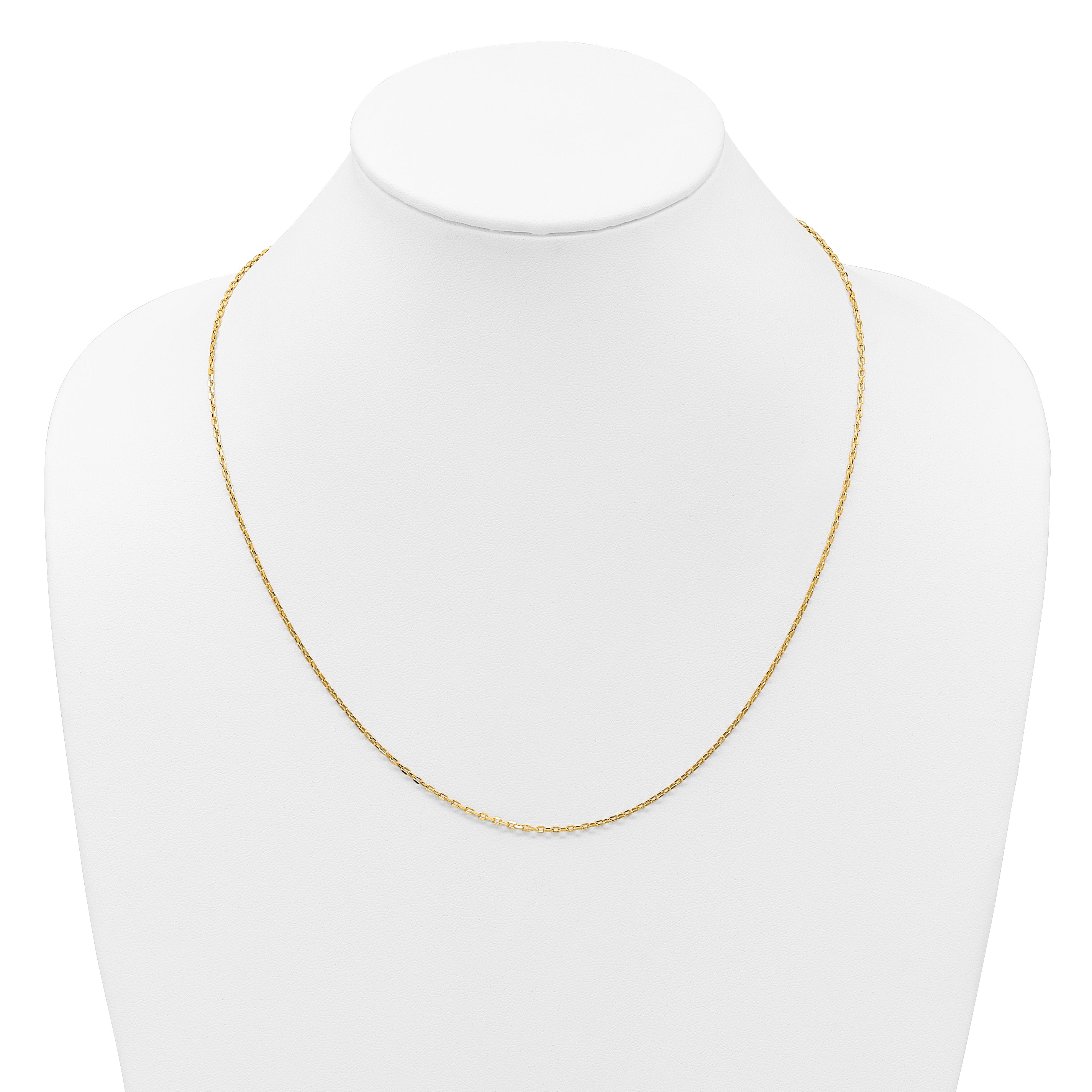 14 Karat Adjustable 1.65mm Semi-Solid D/C Cable Chain - View 6