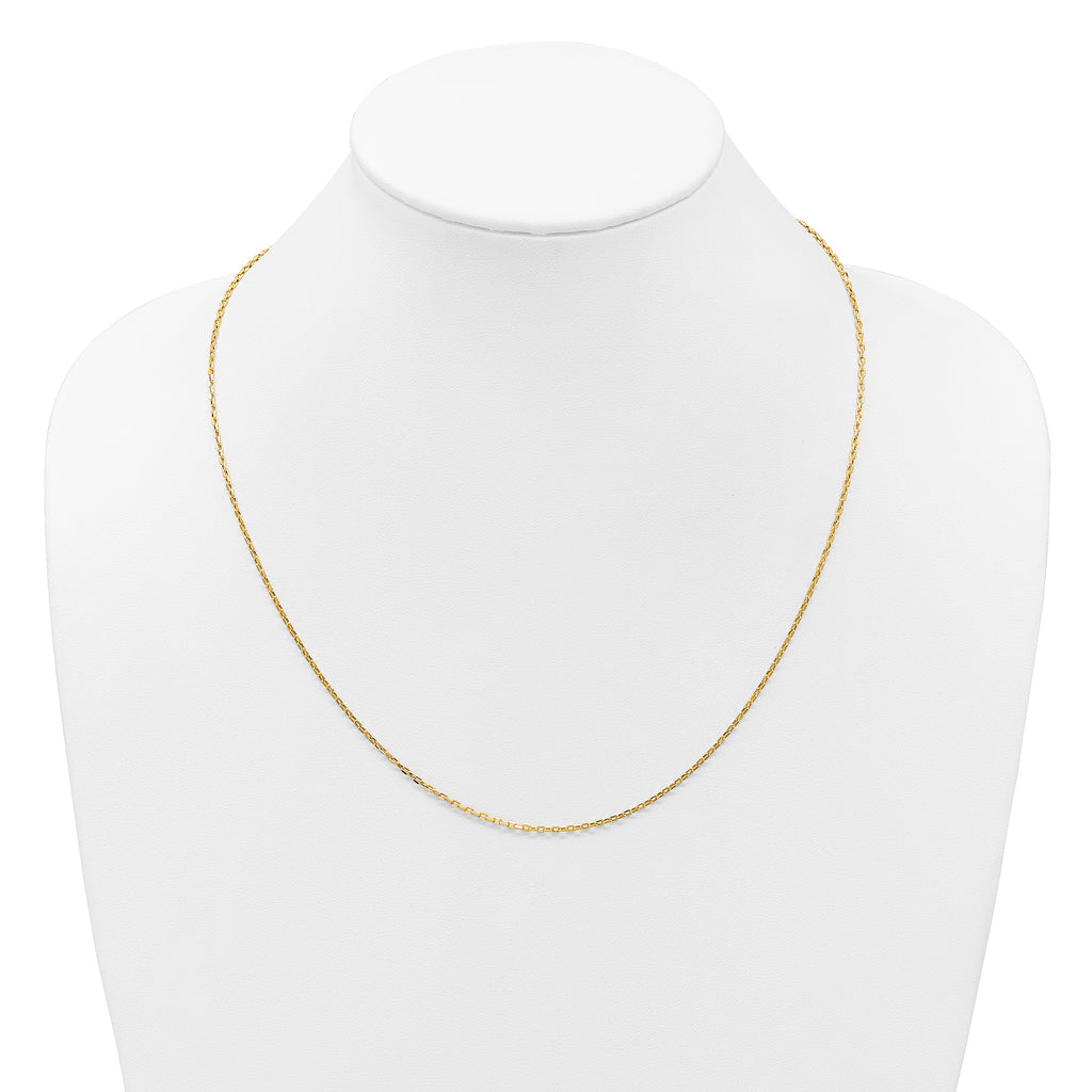 14K Adjustable 1.65mm Semi-Solid D/C Cable Chain