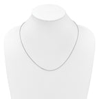 14K White Gold Adjustable 1.65mm Semi-Solid D/C Cable Chain