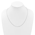14K White Gold Adjustable 1.65mm Semi-Solid D/C Cable Chain