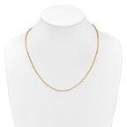 14K Adjustable 2.75mm Semi-Solid D/C Cable Chain
