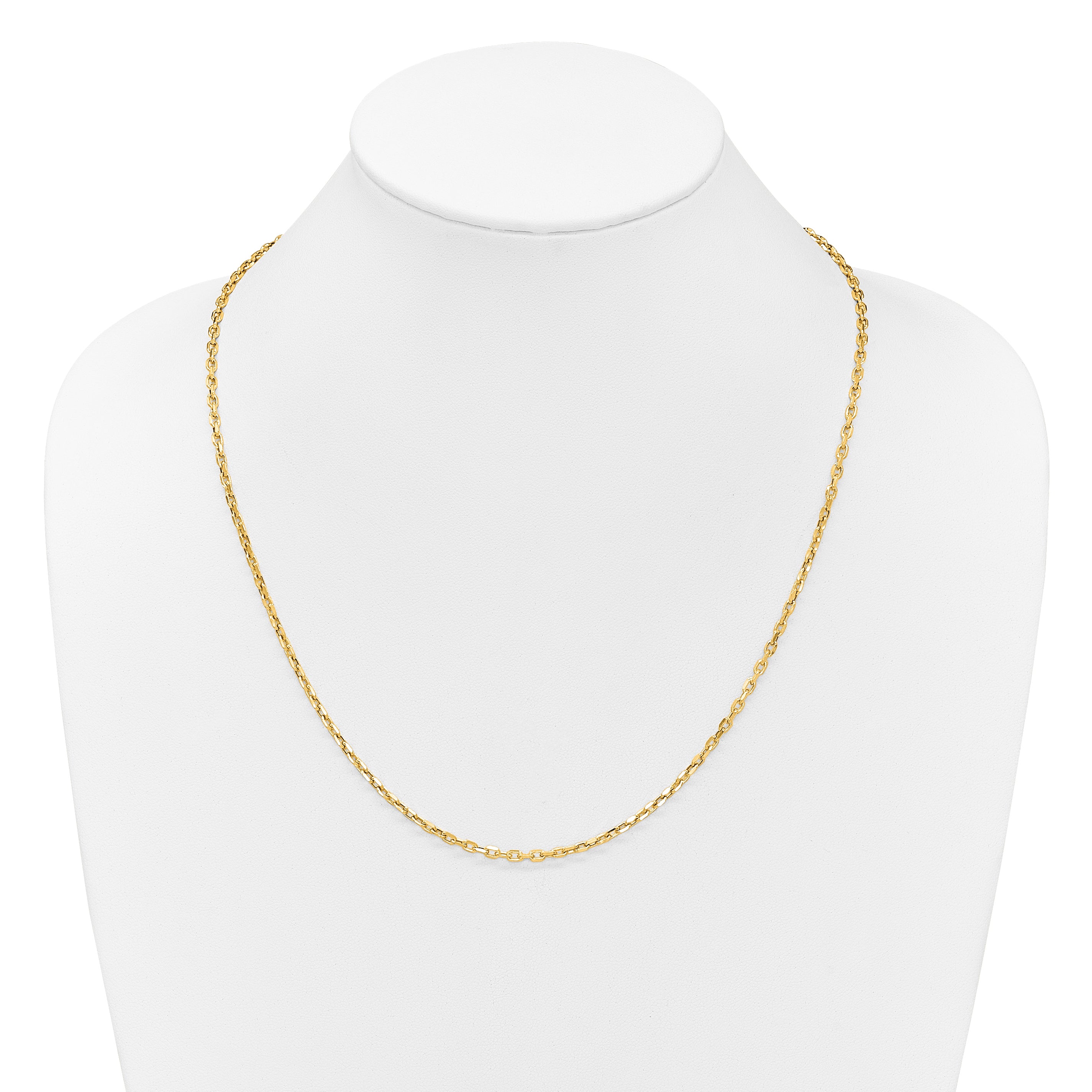 14K Adjustable 2.75mm Semi-Solid D/C Cable Chain