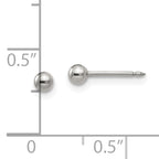 Inverness Stainless Steel Polished 3mm Ball Short Post Piercing Earrings