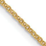 Flat Cable Chain Necklace in 14K Yellow Gold, 1.1mm, 16–24 Inch