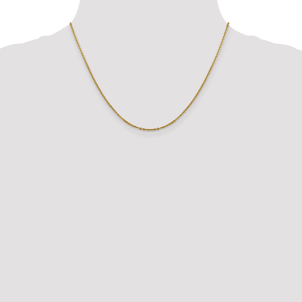 14K 1.7mm Flat Cable Chain