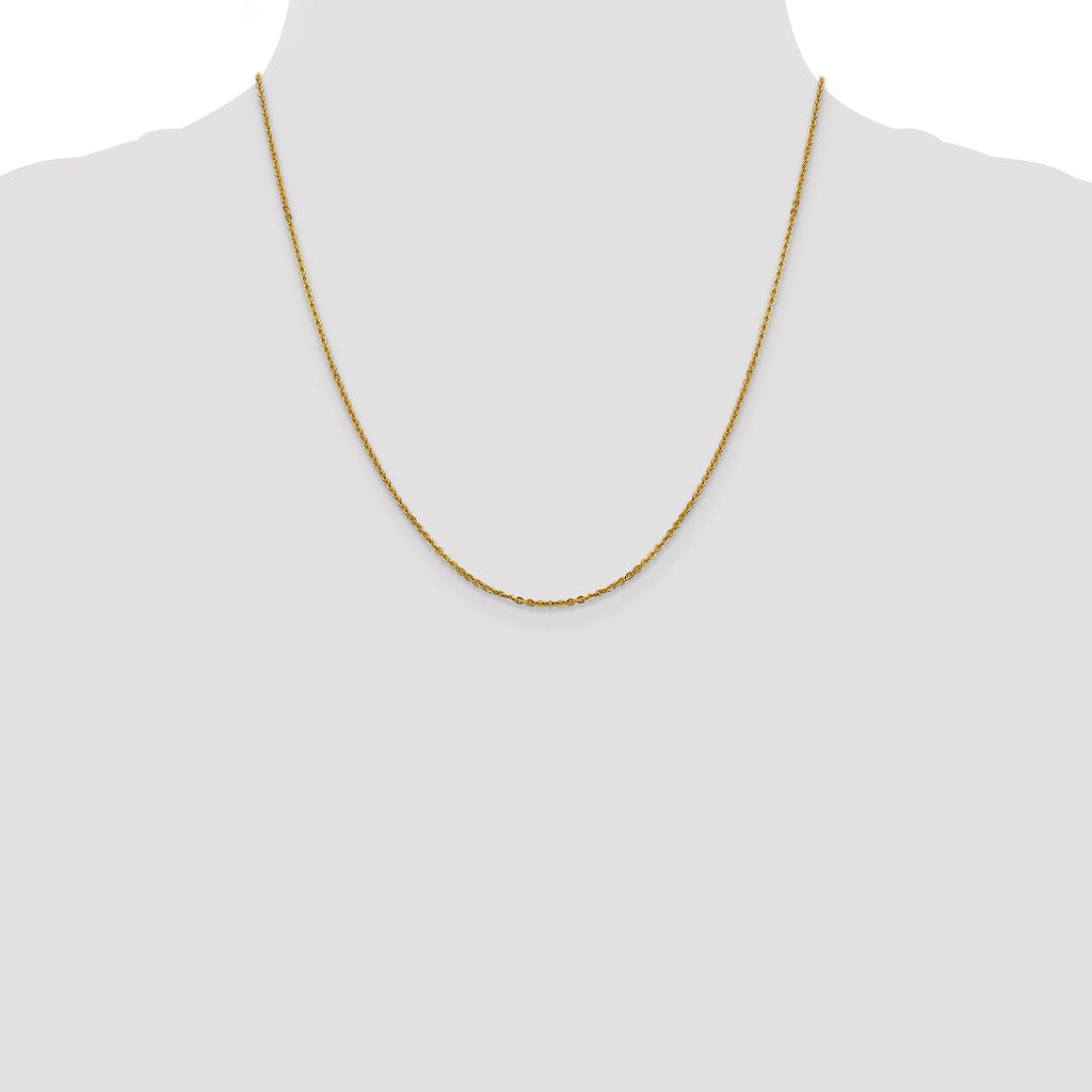 14K 1.7mm Flat Cable Chain
