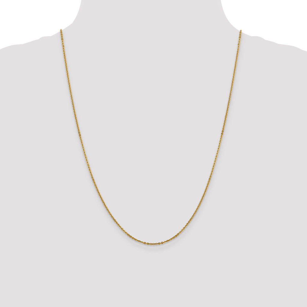 14K 1.7mm Flat Cable Chain