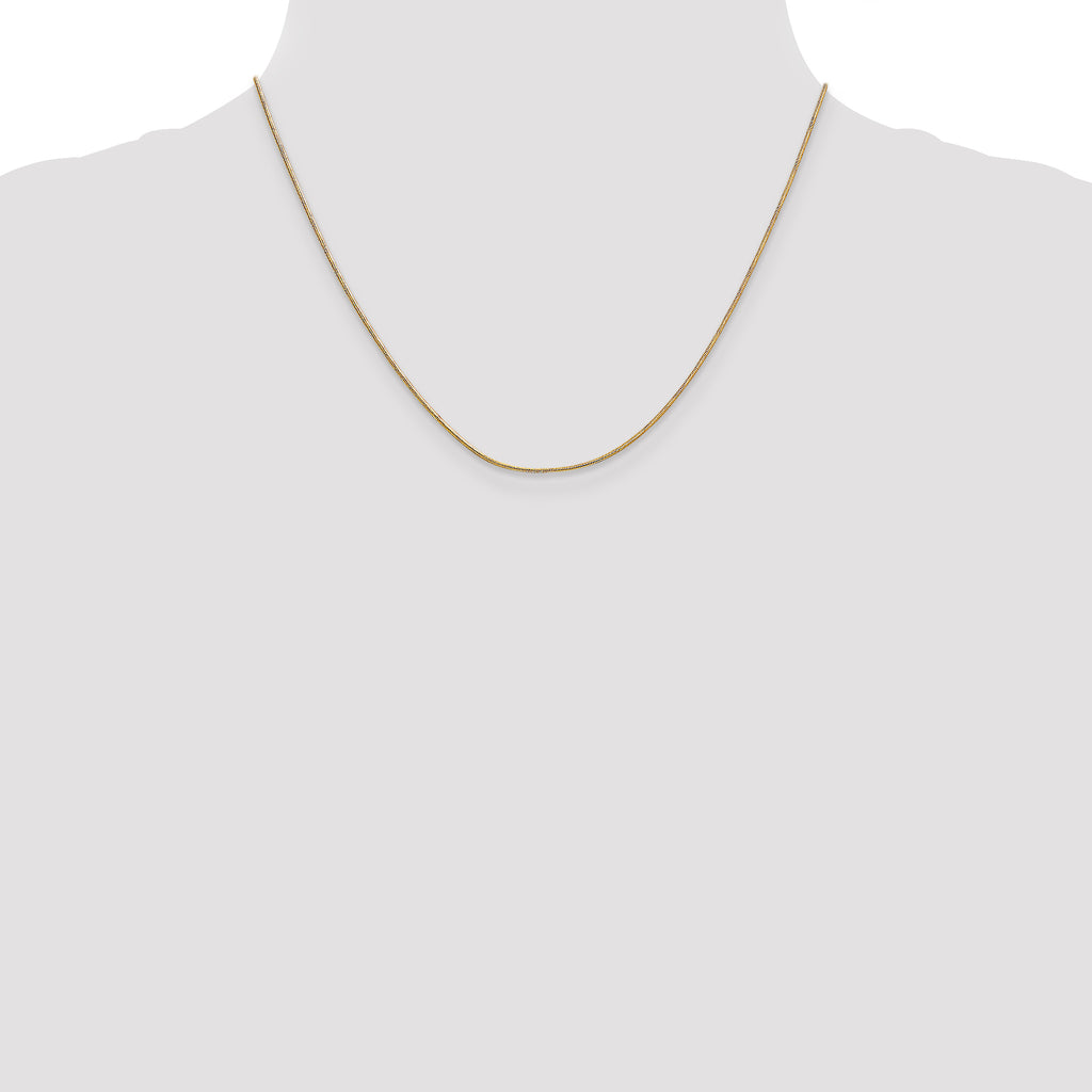 14K .9mm Round Snake Chain