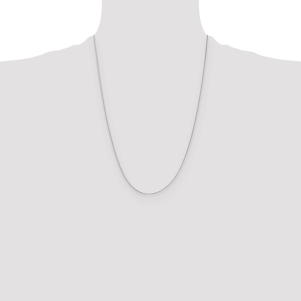 Box Chain in 14K White Gold, 0.5mm - Sophia Jewelers