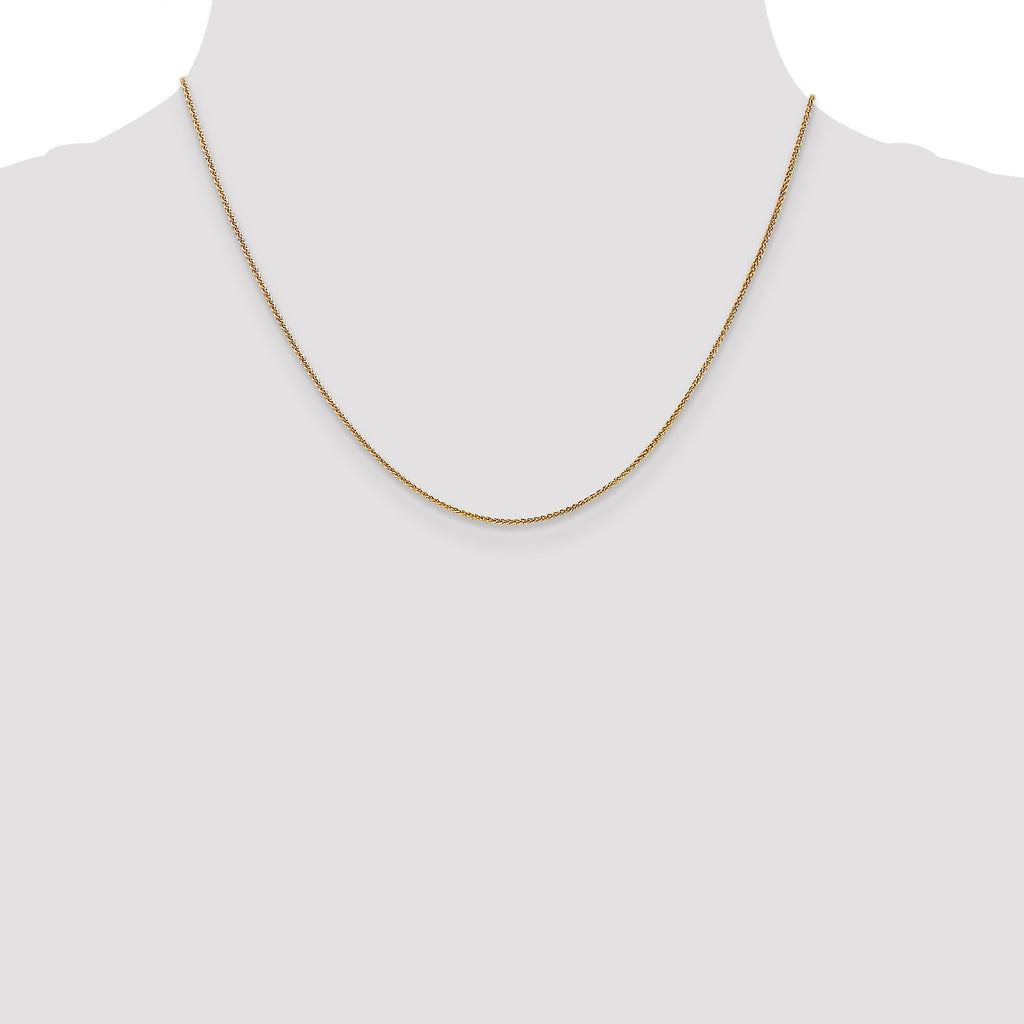 Spiga Wheat Chain in 14K Yellow Gold, Anklet to Necklace Lengths, 1mm - Sophia Jewelers