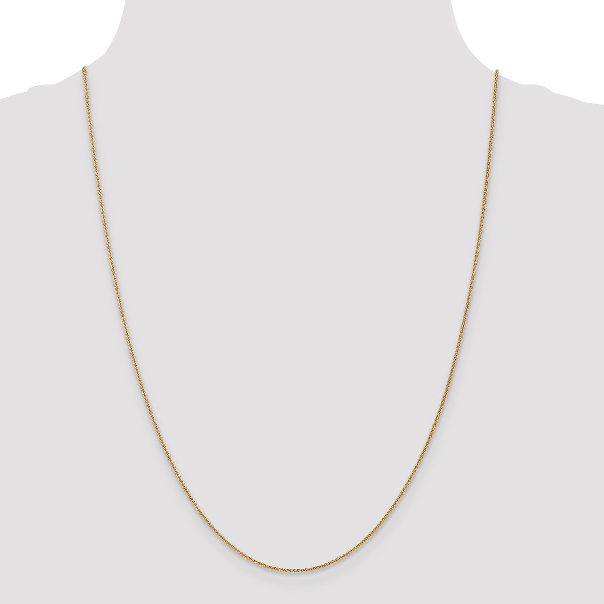 Spiga Wheat Chain in 14K Yellow Gold, Anklet to Necklace Lengths, 1mm - Sophia Jewelers