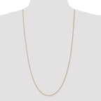 Spiga Wheat Chain in 14K Yellow Gold, Anklet to Necklace Lengths, 1mm - Sophia Jewelers