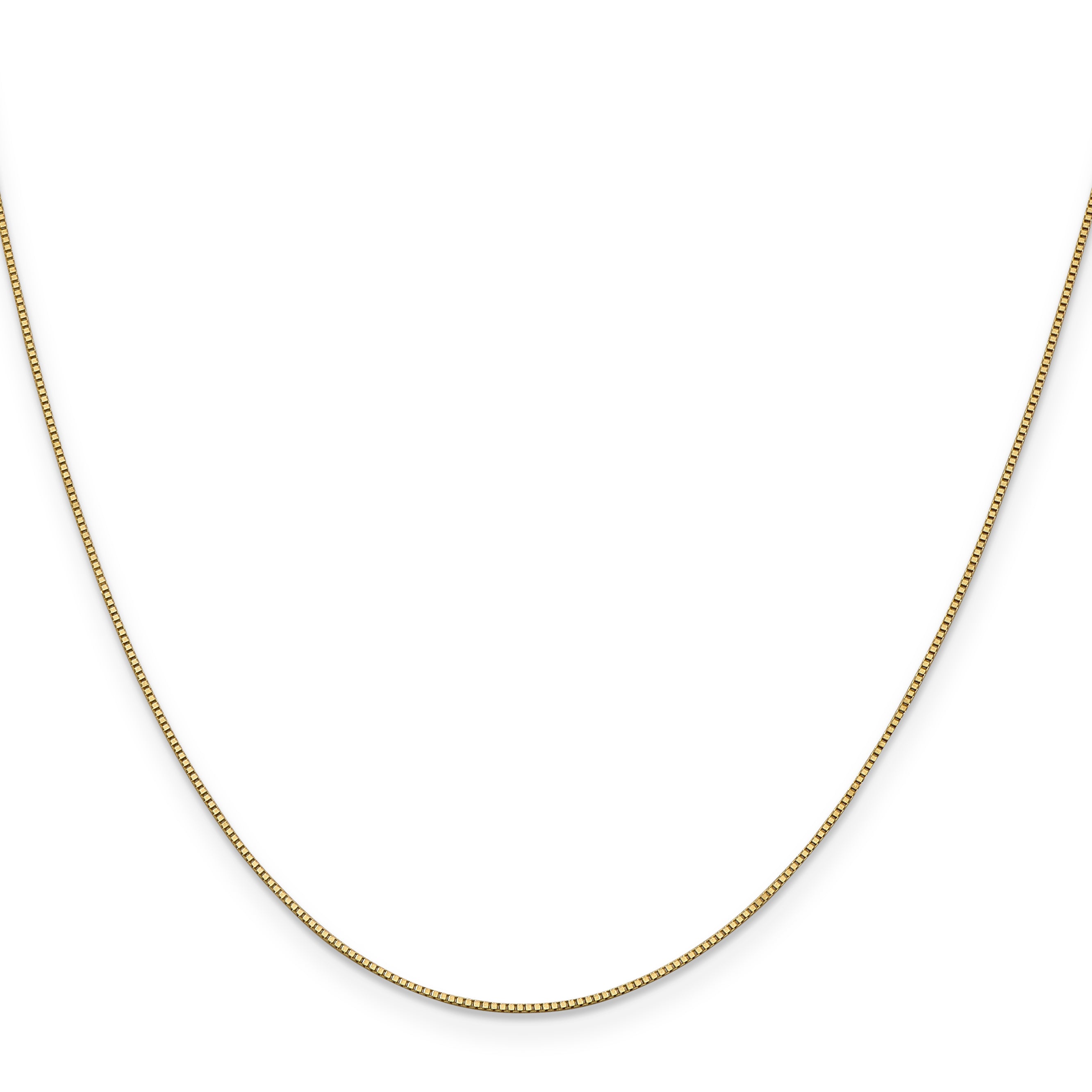 Box Chain Necklace in 14K Yellow Gold, 0.7mm Secondary image