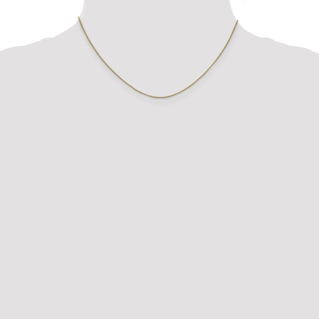 14K .7mm Box with Lobster Clasp Chain
