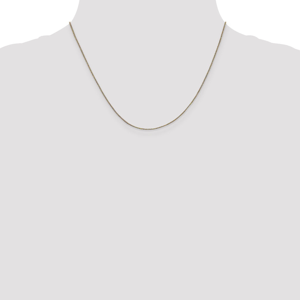 14K .7mm Box with Lobster Clasp Chain