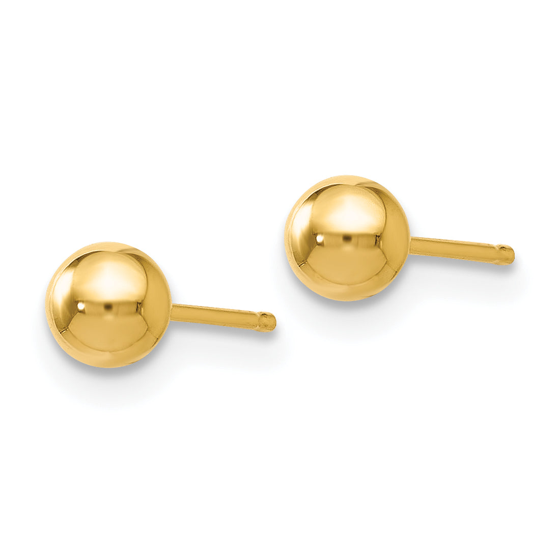 14K Polished 4mm Ball Post Earrings Secondary image