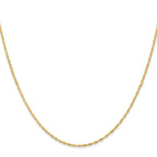 14 Karat 1mm Singapore with Lobster Clasp Chain - View 2