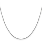 14K White Gold 1.7mm Flat Cable Chain