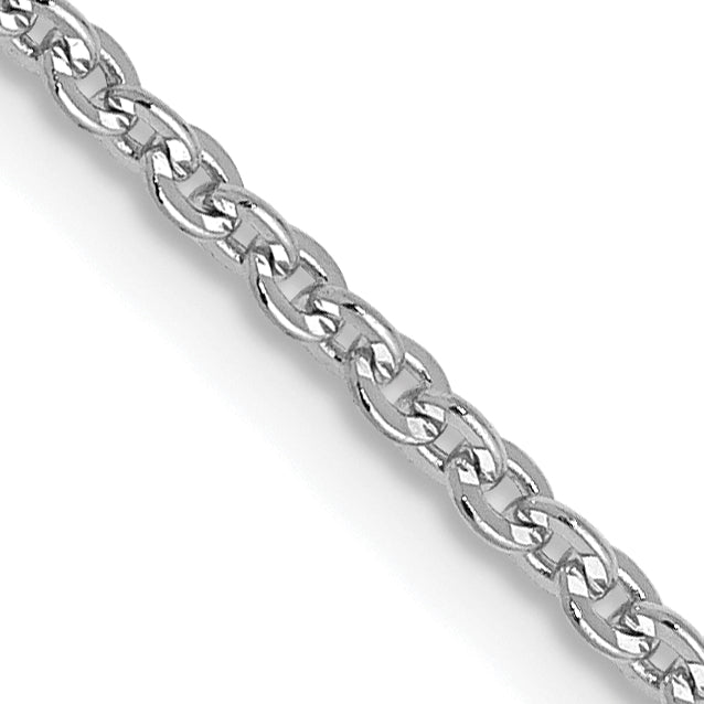 14K White Gold 1.7mm Flat Cable Chain Main image