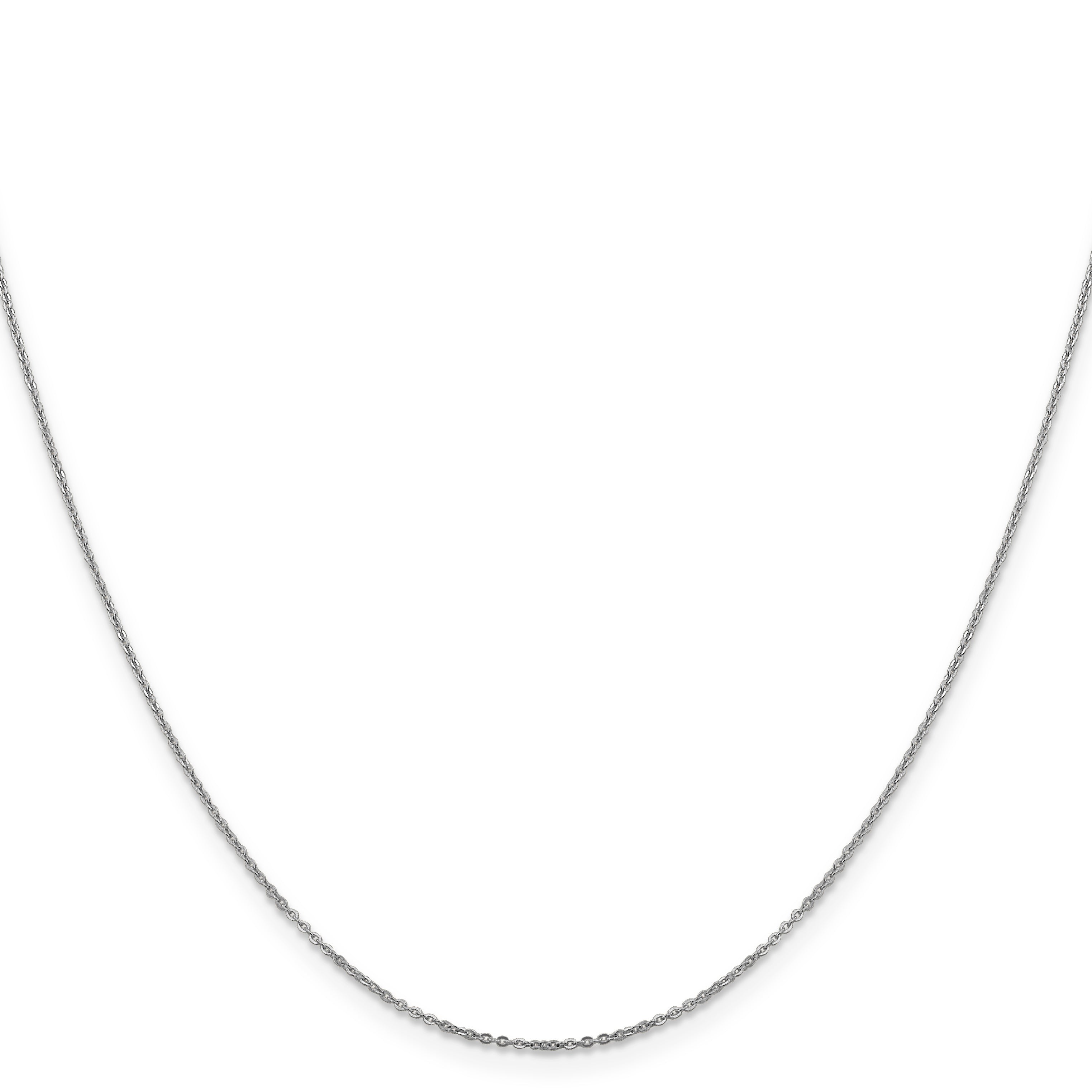 Flat Cable Chain in 14K White Gold, 1.1mm Secondary image